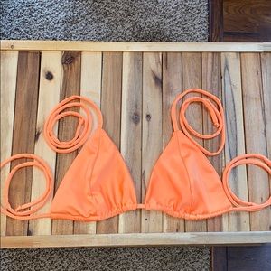 Orange bikini top